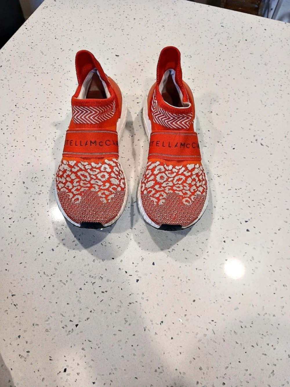 adidas Ultra Boost Floral Athletic Shoes Orange & White US 6.5